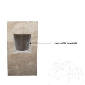 Chiuveta Tao Tilos - Travertin Classic, 45 x 82 cm