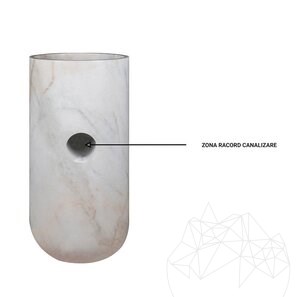 Chiuveta Tao Palos - Marmura Arabescato Oro, 40 x 85 cm