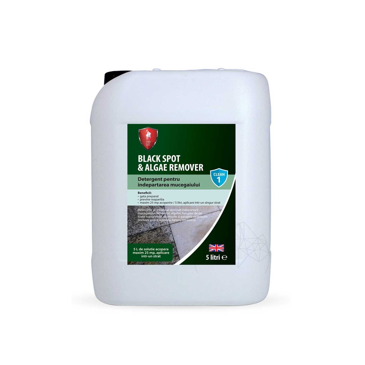 LTP Profesional Black Spot - Detergent antimucegai, alge, fungi, pt. pavaje exterioare, 5 L