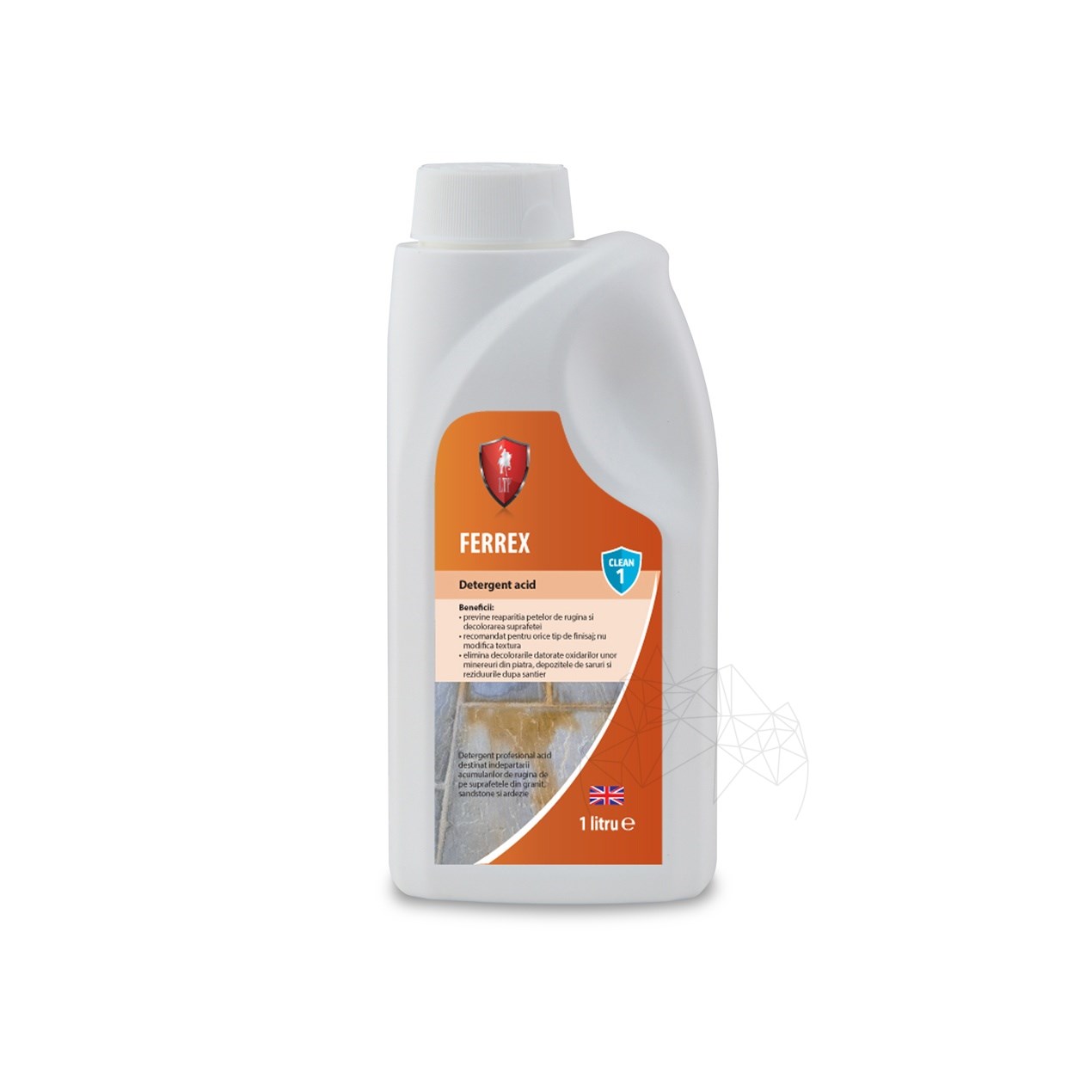 LTP Profesional Ferrex - Detergent antirugina, pt. granit, ardezie, sandstone, 1 L