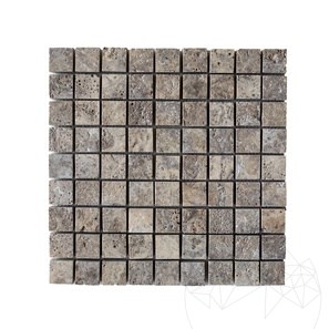 Mozaic Travertin Silver Periat, 3 x 3 cm