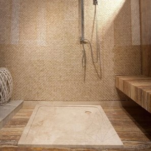 Cadita dus marmura Cappuccino ULTRA PLAT, 90 x 90 x 3 cm