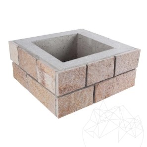 Prelungire Horn pt. Cuptor Gradina Mediteraneo – 15 cm (30 x 30cm, Piatra Decorativa Rhodos, Beton Armat,15kg)