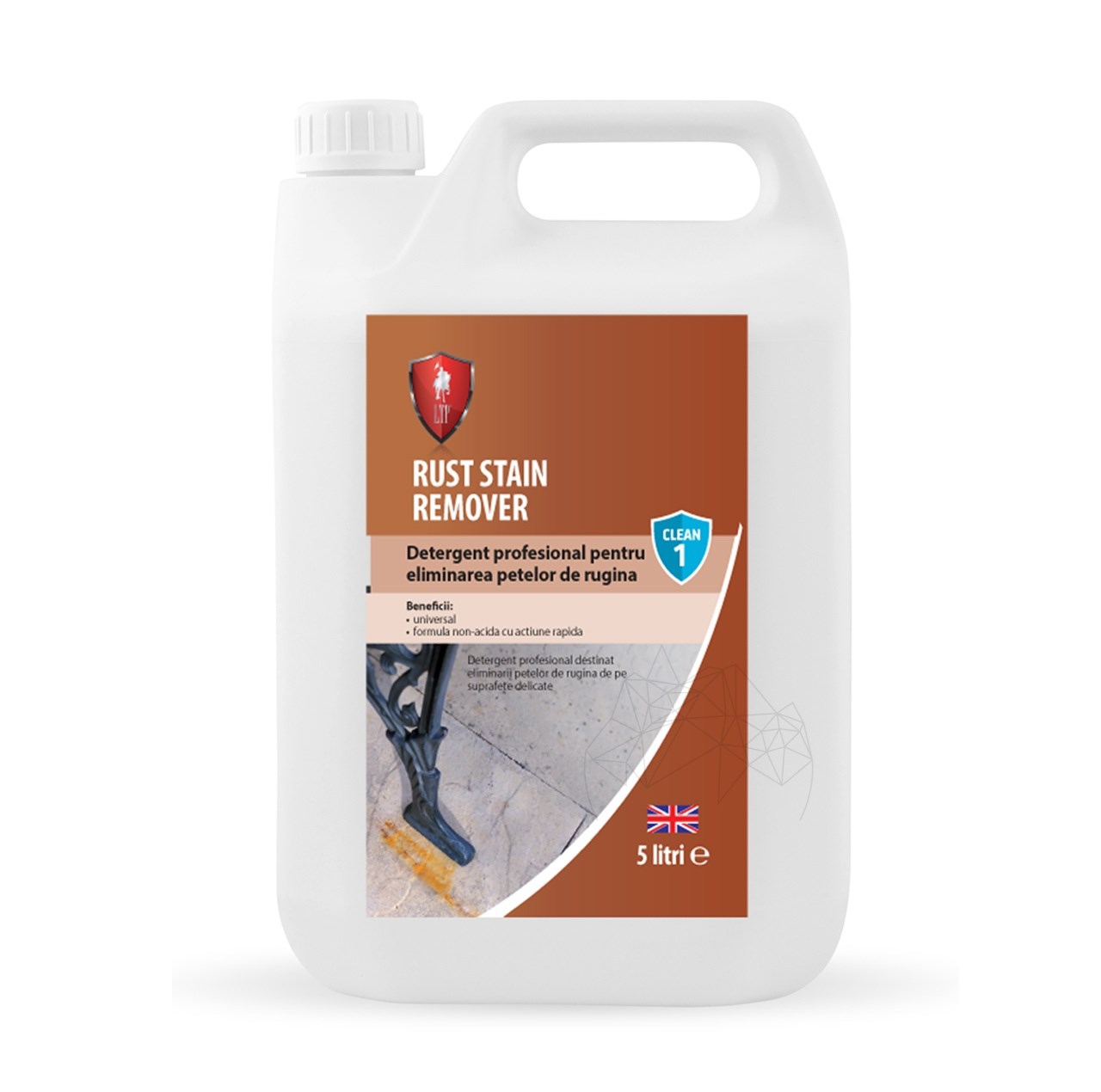 LTP Profesional Remover - Detergent antirugina, pt. suprafete din marmura, travertin, calcar, 5 L