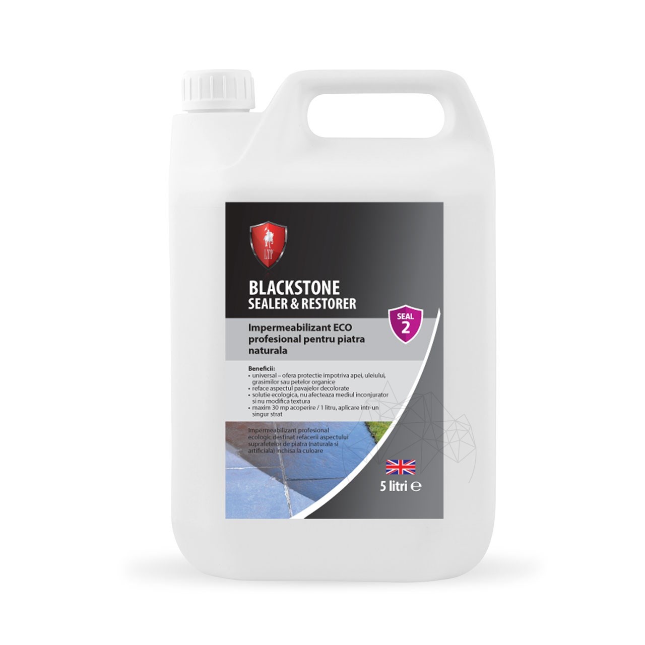 LTP Profesional BLACKSTONE - Impermeabilizant ecologic pt. refacerea placarilor exterioare, pt. piatra naturala,  5 L