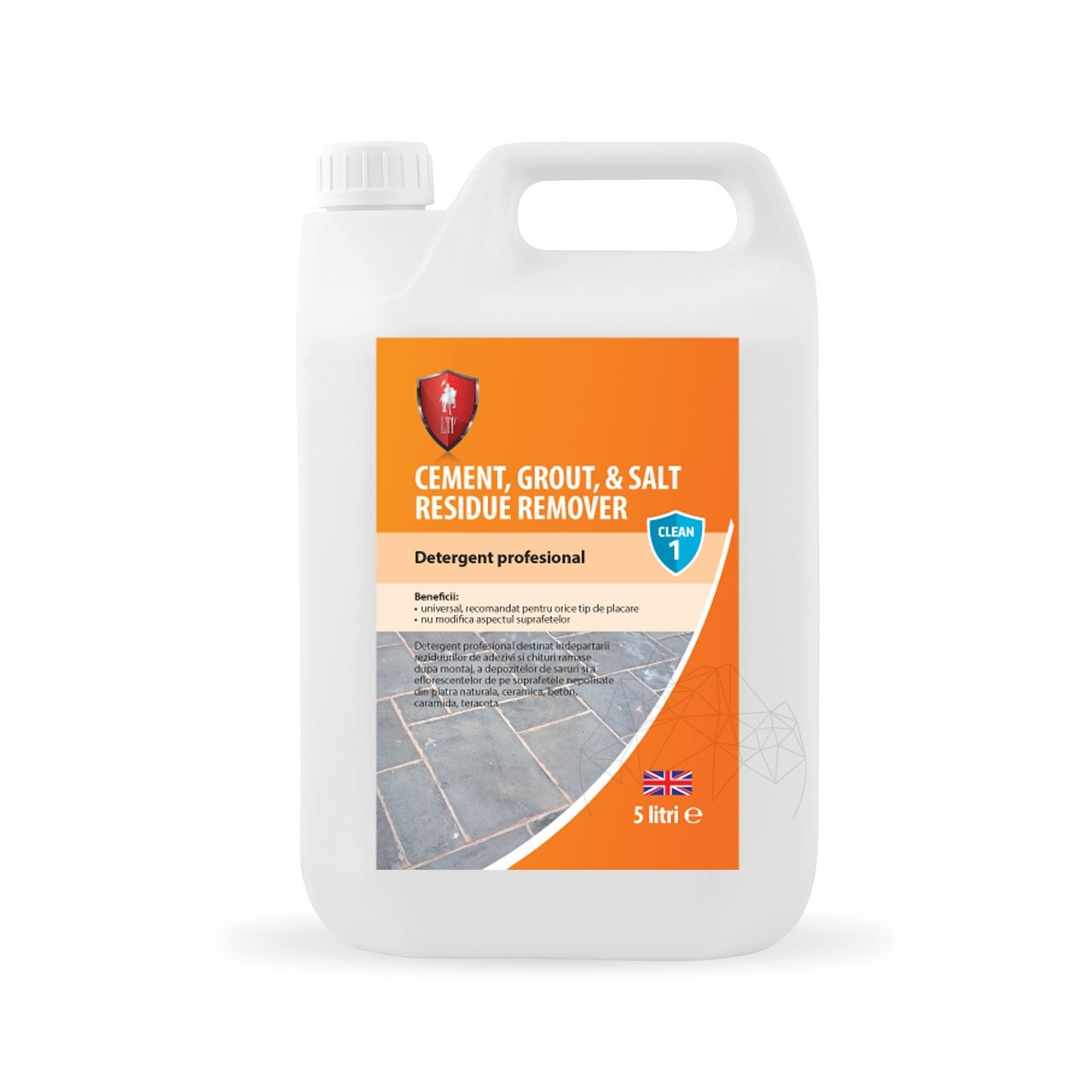 LTP Profesional Residue Remover - Detergent, pt. depuneri de ciment, chit si saruri, pt. piatra naturala, 5 L