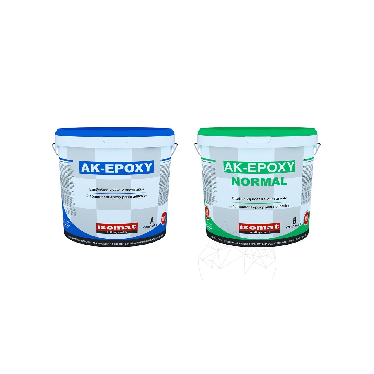 ISOMAT AK-Epoxy Normal - Adeziv epoxidic bicomponent pentru marmura, granit, placi ceramice, rezistenta extrema, A+B, 1L