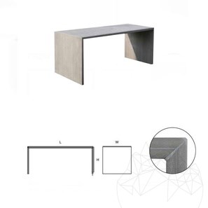 Masa de gradina Tavolo U - Piatra Sinterizata, 80X180X4XH75 Economy