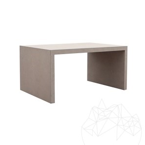 Banca de gradina Panchina U - Piatra Sinterizata, 60X90X4XH45 Cm Eco