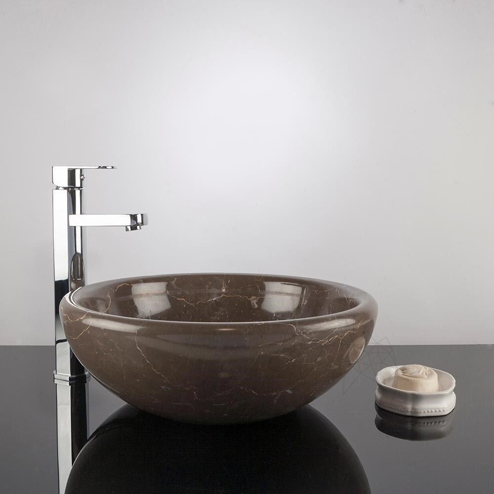 Chiuveta baie marmura Olive Maron 42 x 42 x 15 cm