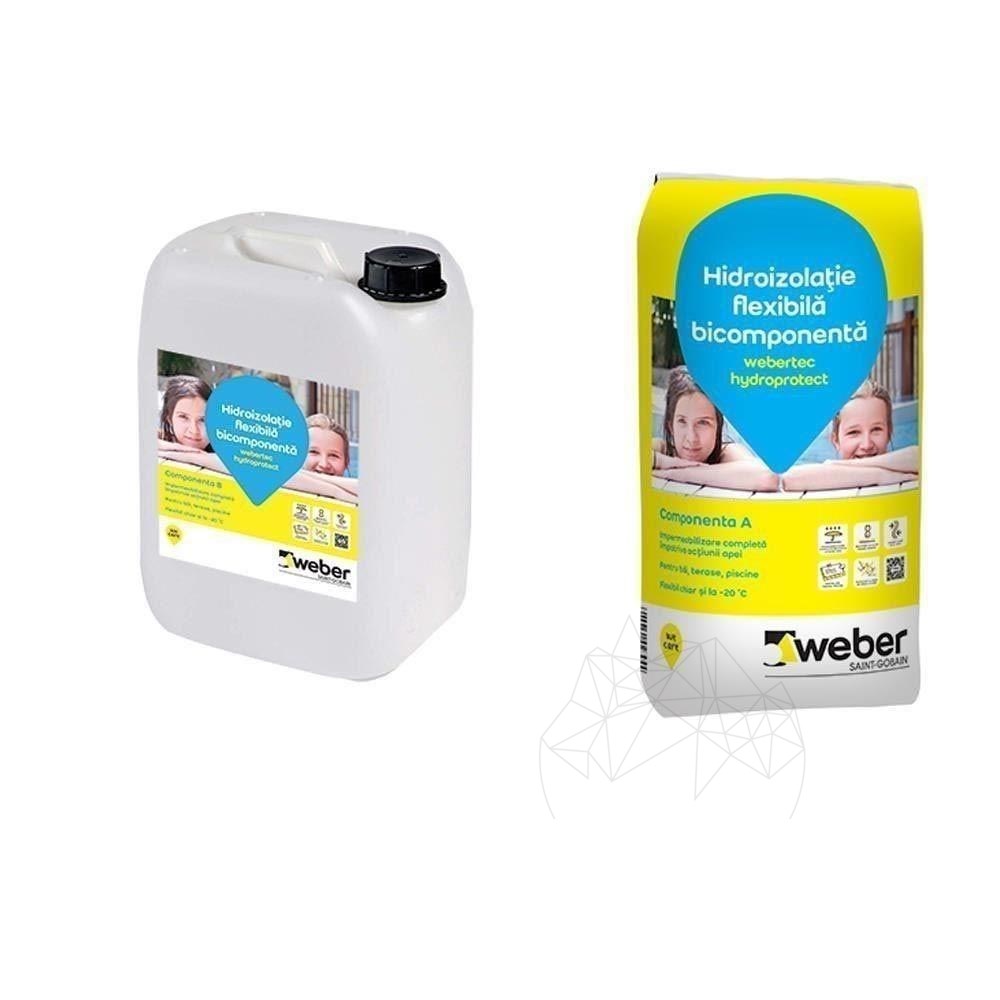 Hidroizolatie Weber.Tec Hydroprotect Kit (Sac 20 kg + Bidon 10 kg)