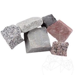 Mostra-Piatra Cubica Marmura Kavala Neslefuita, 20 x 10 x 3 cm