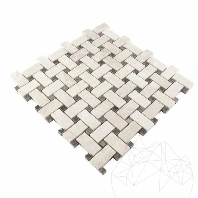 Mozaic Marmura Dark Emperador si Burdur Beige Polisat MSM12 - Lichidare Stoc