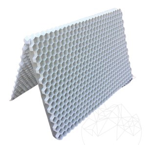BERA - Profil fagure Pro XL - pentru stabilizarea pietrisului, alb, 1176 x 764 x 64 mm