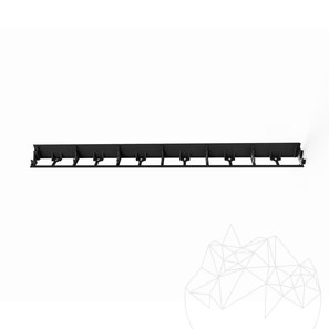 BERA - Set 2 borduri BERA Uni Border, Negru, L: 1 m, H: 58 mm (incl. 6 tarusi)