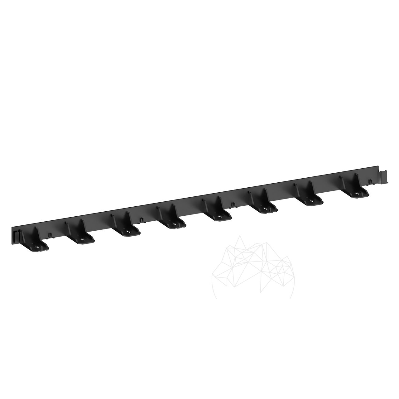 BERA - Set 4 borduri BERA Uni Border Lite, Negru, L: 1 m, H: 45 mm (incl. 12 tarusi)