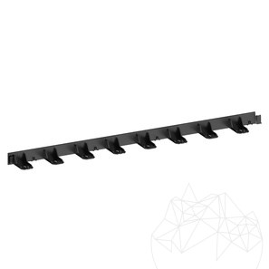 BERA - Set 4 borduri BERA Uni Border Lite, Negru, L: 1 m, H: 45 mm (incl. 12 tarusi)