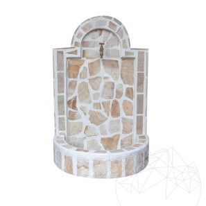 Cismea Gradina Mare, Traditionala, Freestanding - Placata cu piatra poligonala, Ardezie Rhodos, 105 x 70 cm, 85 kg