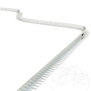 BERA - Bordura aluminiu T-Edge Pro, 235 x 9 x 5 cm, set 20 bucati (include 20 conectori)