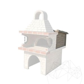 Accesorii: Acoperis pt. Gratar Gradina + Cuptor incorporat, 95 x 80.5 x 60 cm