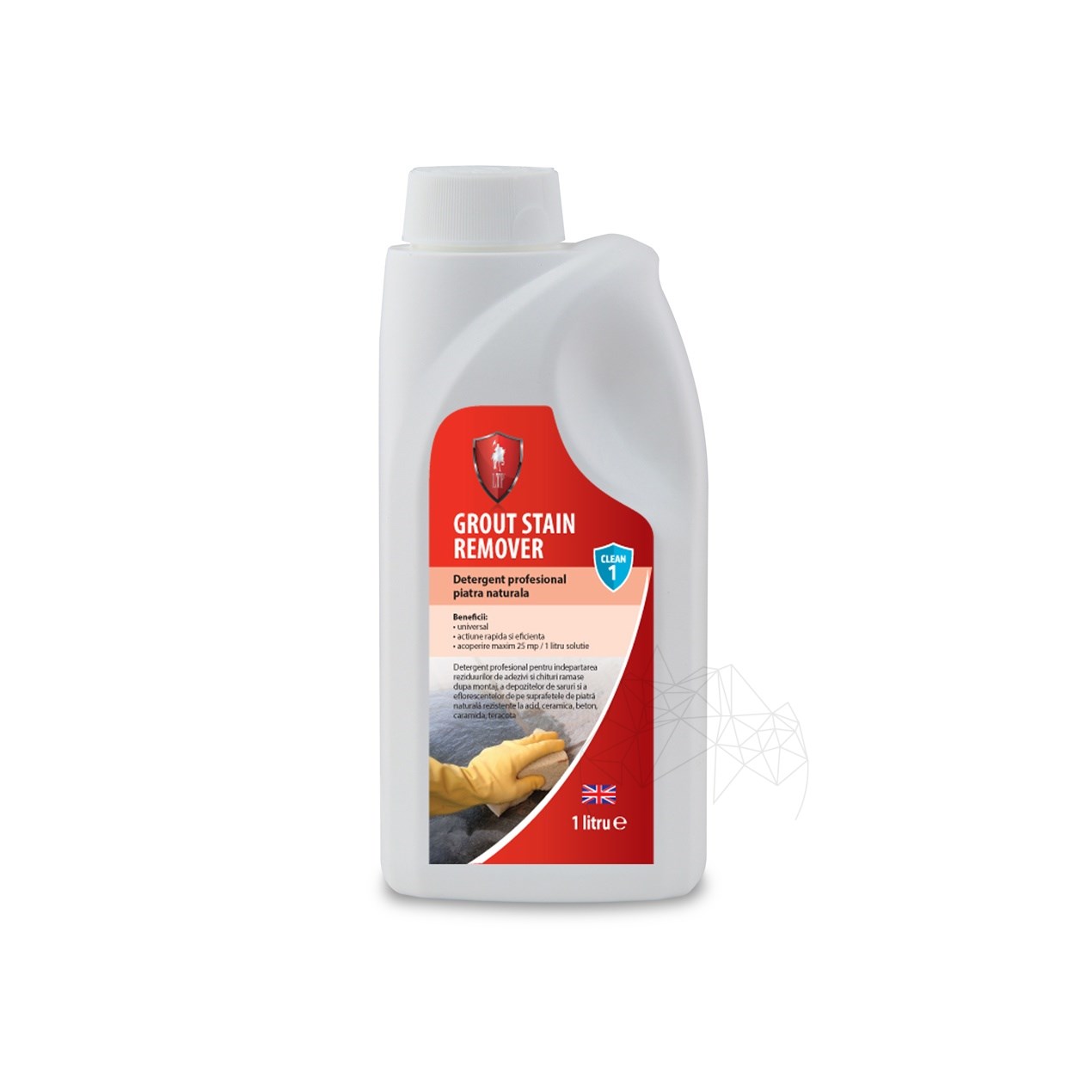 LTP Profesional Grout Stain Remover - Detergent indepartare reziduuri de adezivi, chit, saruri, 1 L