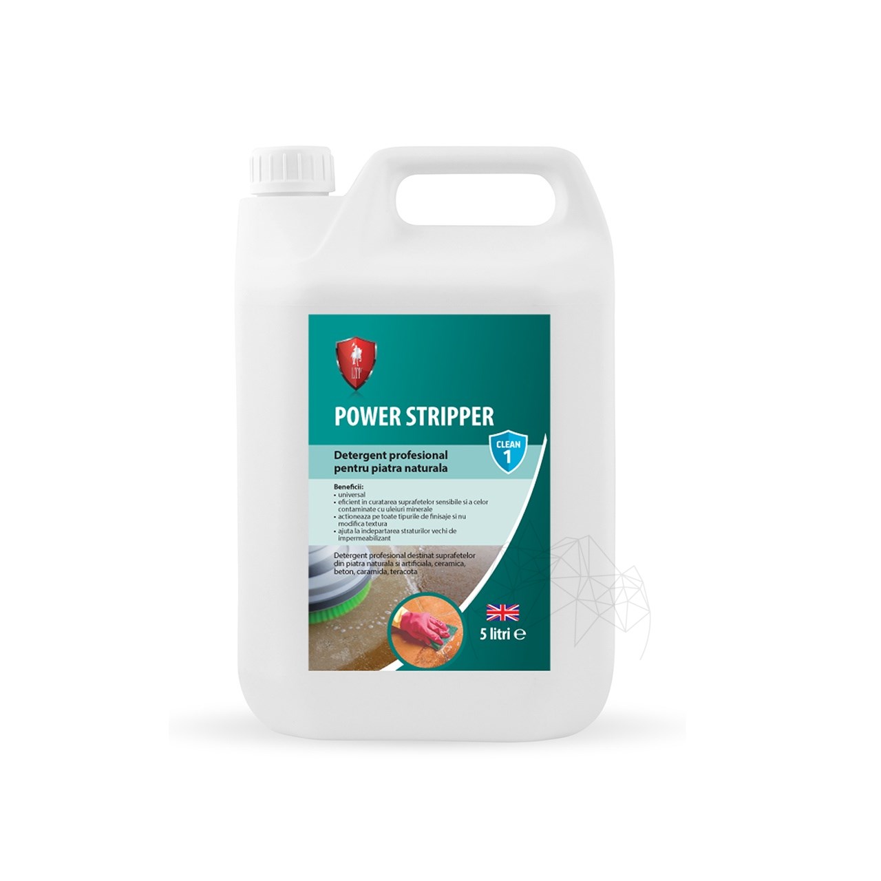 LTP Profesional Power Stripper - Decapant uz general pt. piatra, ceramica, beton, caramida, compozit, 5 L
