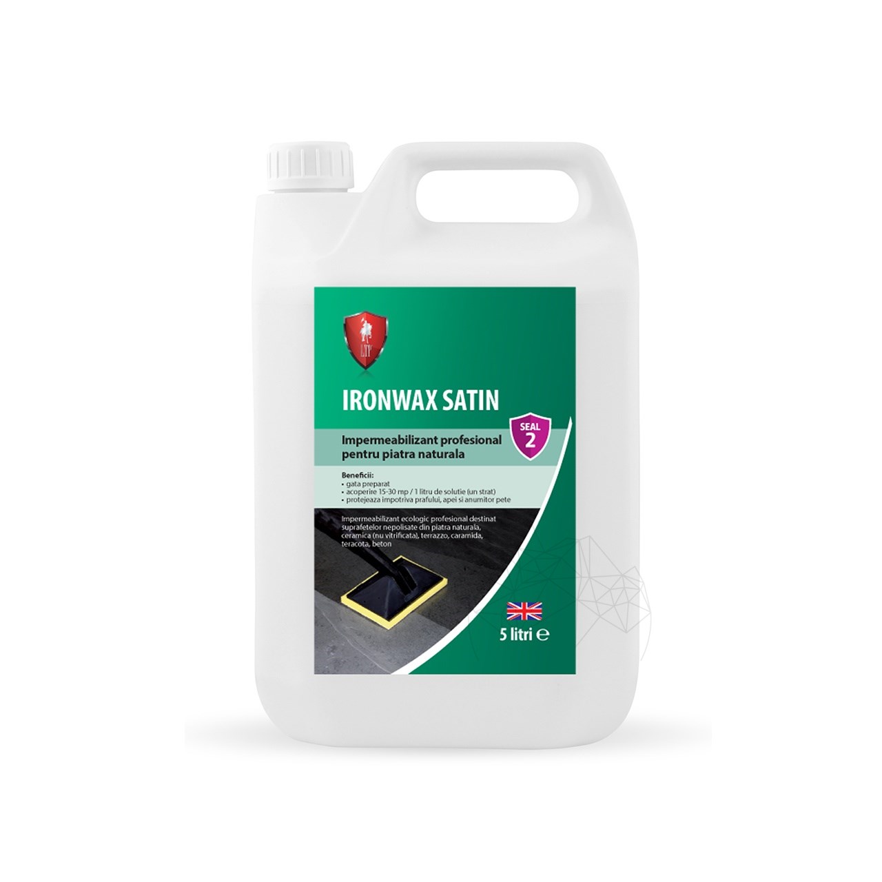 LTP Profesional Ironwax Satin - Impermeabilizant cu efect satinat, pt. piatra naturala, 5 L