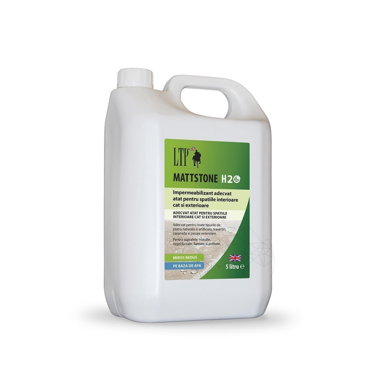 LTP Profesional Mattstone H20 - Impermeabilizant ecologic pt. suprafete din piatra naturala, artificiala, caramida, 5 L