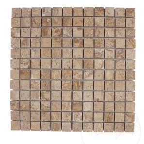 Mozaic Travertin Latte Polisat, 2.3 x 2.3 cm