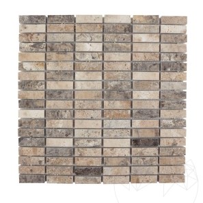 Mozaic Travertin Silver Polisat, 1.5 x 4.8 cm