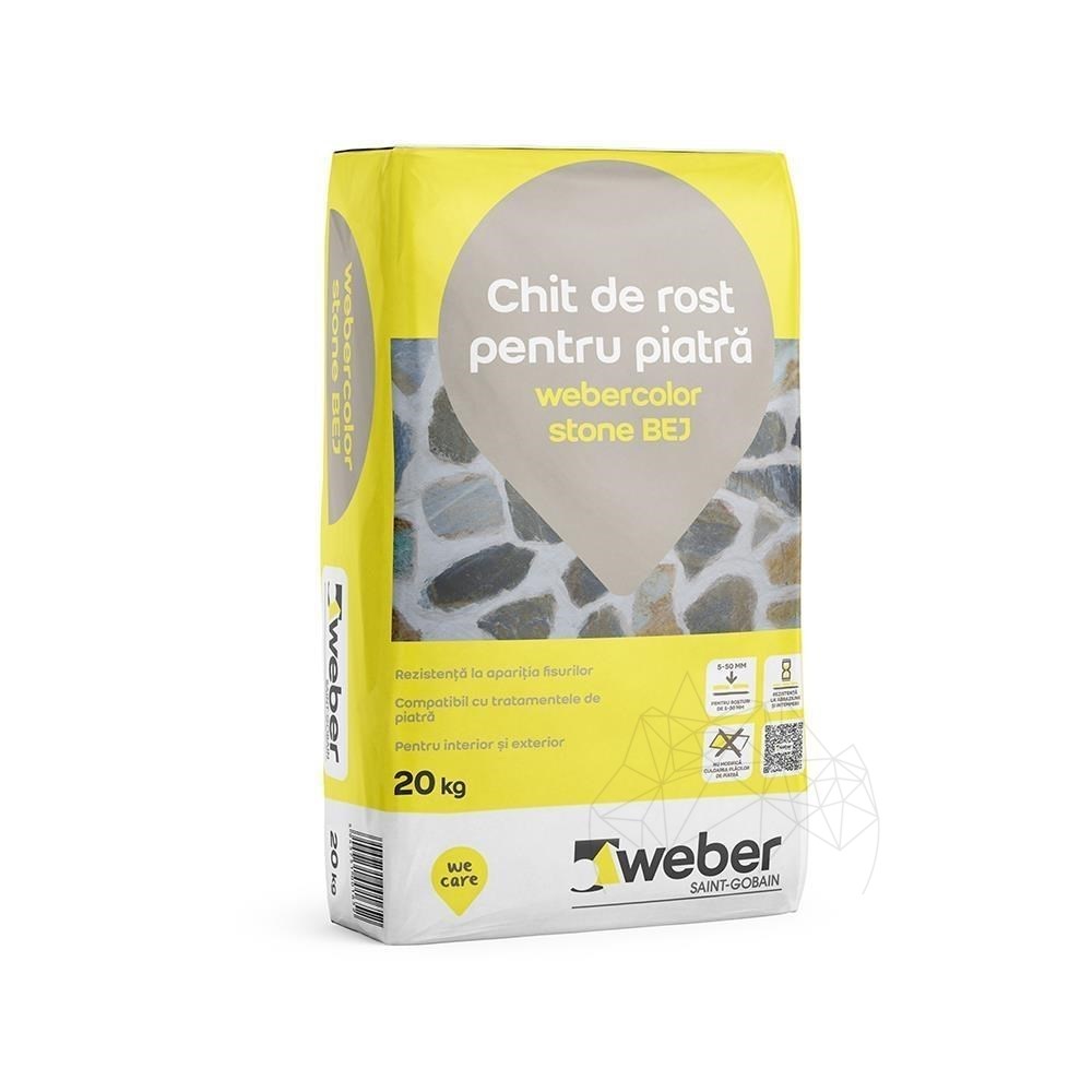 Chit Rosturi Piatra Naturala - Weber Color Stone Bej, 20 kg