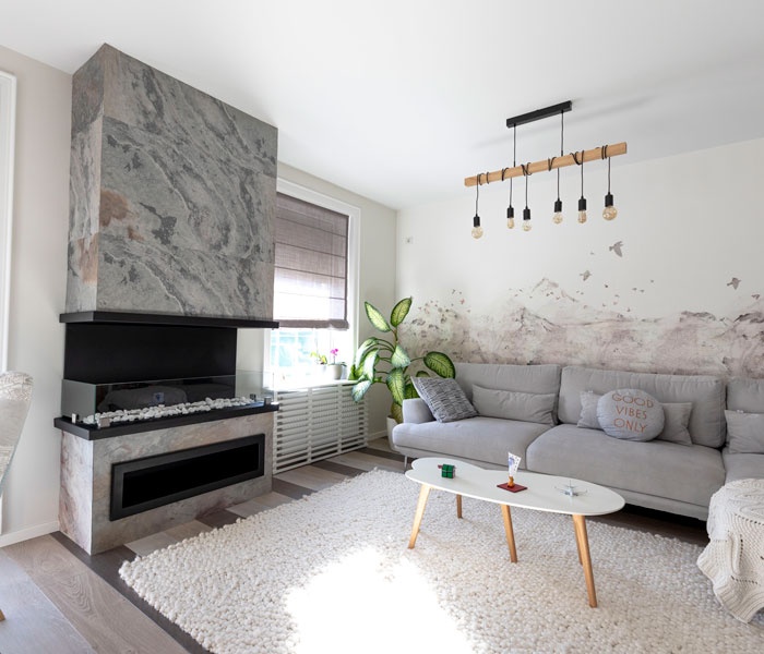Piatră naturală în Living: cum folosești ardezie flexibilă SKIN pentru decor autentic PIATRAONLINE