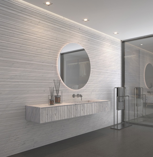 Marmura de Carrara: FLOW Collection &ndash; redefinirea limbajului vizual &icirc;n piatra naturală