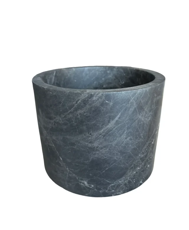 Cos de gunoi marmura Ceppo grey, 26.5 x 20 cm