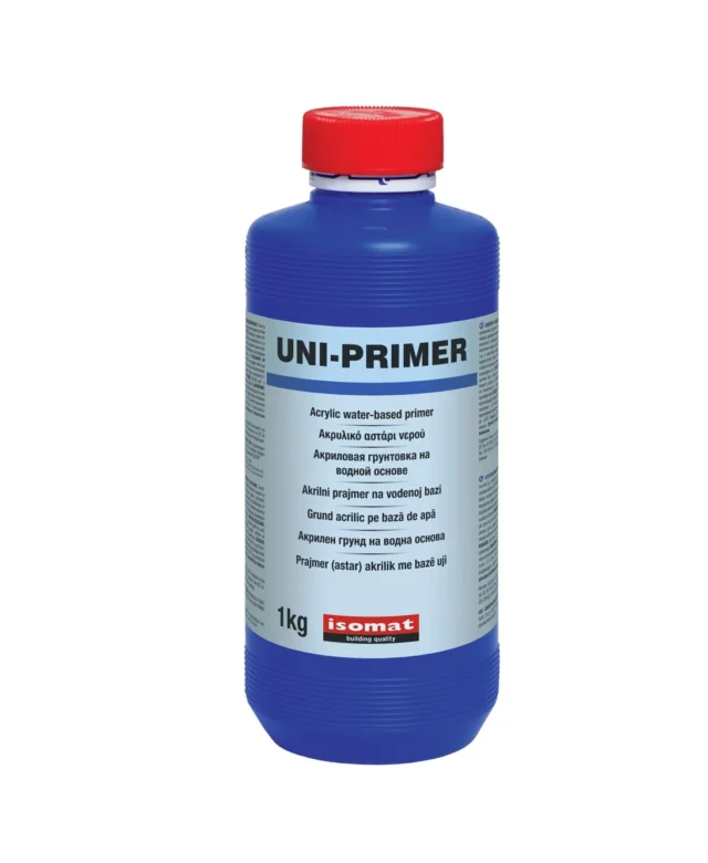 ISOMAT Uni-Primer – Amorsa acrilica de aderenta pentru marmura, gresie si piatra naturala (interior/exterior), 1 kg