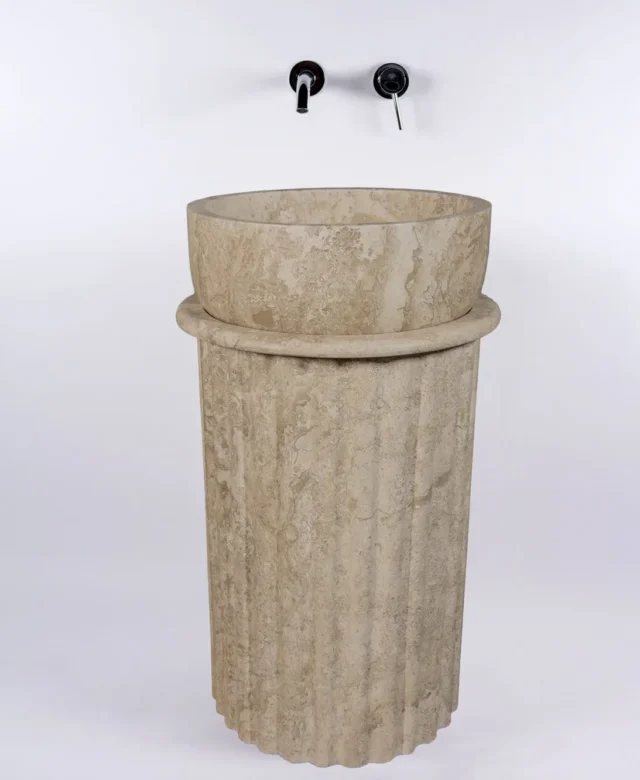Chiuveta Freestanding Colonnade Travertin Latte