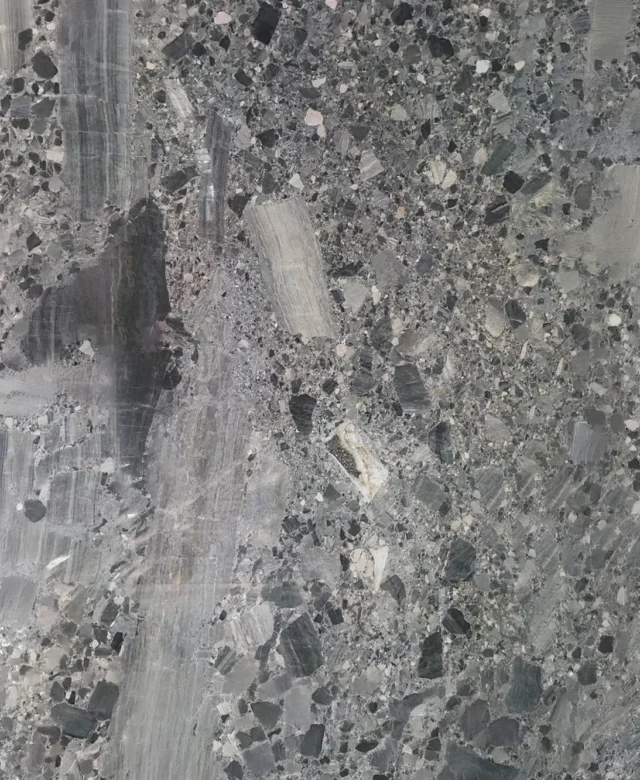 Lastra Marmura Breccia Black Polisata, 2 cm