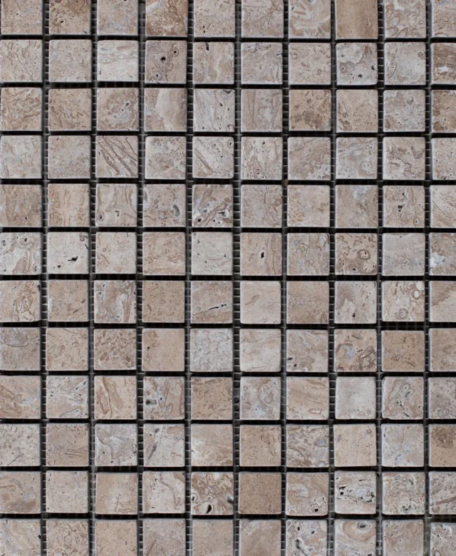 Mozaic Travertin Latte Antichizat, 2.3 x 2.3 cm
