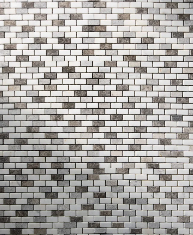 Mozaic Marmura Mix Polisata, 3.2 x 1.5 cm (Emperador/Tundra/Mugla)