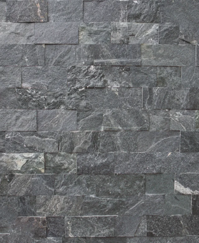Ardezie Verde Alpi Natur, 10 cm x LL x 1.3cm | Piatra Decorativa - Placari Verticale, Exterior-Interior