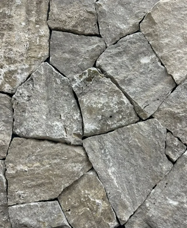 Travertin Poligonal Rock Face Silver