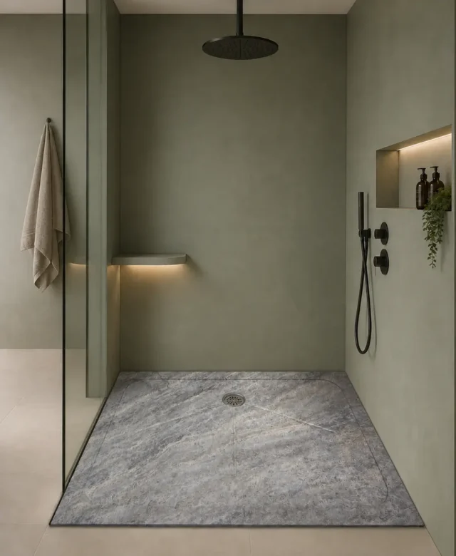 Cadita dus travertin silver ULTRA PLAT, 90 x 90 x 3 cm